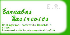 barnabas masirevits business card